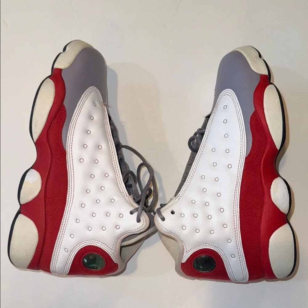 Jordan Gray and Red Athletic Sneakers - Picture 3 of 5